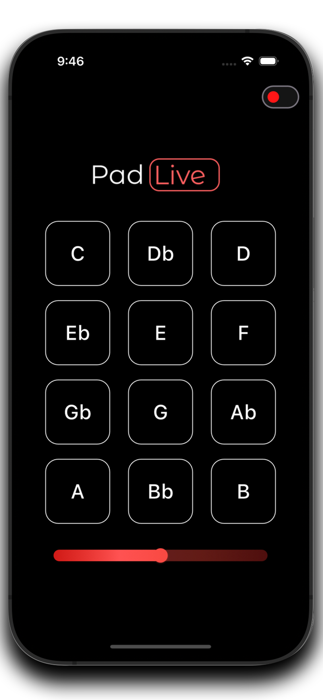 Prévia do App Pads Ambient